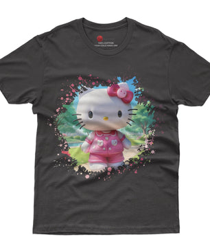 Hello kitty tee shirt - Spring cute funny graphic tees - Unisex novelty cotton t shirt - Lusy Store LLC