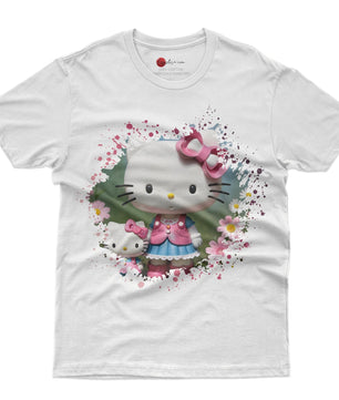 Hello kitty tee shirt - Spring cute funny graphic tees - Unisex novelty cotton t shirt - Lusy Store LLC