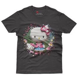 Hello kitty tee shirt - Spring cute funny graphic tees - Unisex novelty cotton t shirt - Lusy Store LLC