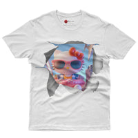 Hello kitty tee shirt - Star Wars movie cute funny graphic tees - Unisex novelty cotton t shirt White