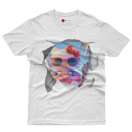 Hello kitty tee shirt - Star Wars movie cute funny graphic tees - Unisex novelty cotton t shirt White
