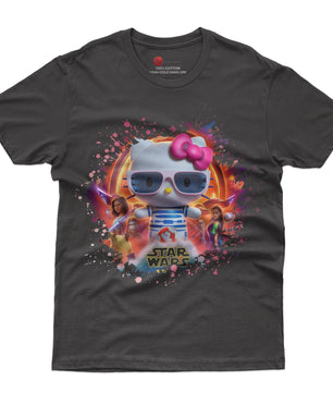 Hello kitty tee shirt - Starwars cute graphic tees - Unisex novelty cotton t shirt - Lusy Store LLC