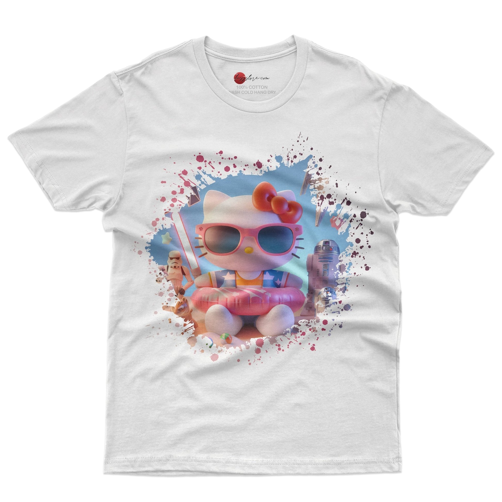 Hello kitty tee shirt - Starwars cute graphic tees - Unisex novelty cotton t shirt - Lusy Store LLC