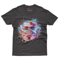Hello kitty tee shirt - Starwars cute graphic tees - Unisex novelty cotton t shirt Black