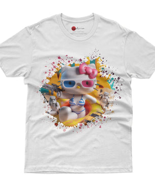 Hello kitty tee shirt - Starwars funny graphic tees - Unisex novelty cotton t shirt - Lusy Store LLC