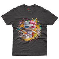 Hello kitty tee shirt - Starwars funny graphic tees - Unisex novelty cotton t shirt Black