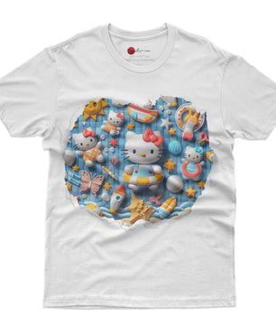 Hello kitty tee shirt - Summer funny graphic tees - Unisex novelty cotton t shirt - Lusy Store LLC