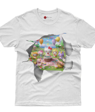 Hello kitty tee shirt - Summer funny graphic tees - Unisex novelty cotton t shirt - Lusy Store LLC
