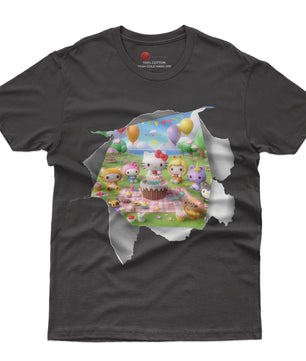 Hello kitty tee shirt - Summer funny graphic tees - Unisex novelty cotton t shirt - Lusy Store LLC