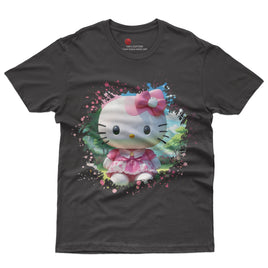 Hello kitty tee shirt - Summer funny graphic tees - Unisex novelty cotton t shirt - Lusy Store LLC