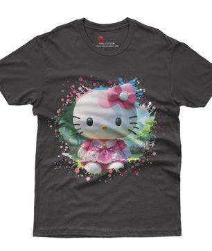 Hello kitty tee shirt - Summer funny graphic tees - Unisex novelty cotton t shirt - Lusy Store LLC