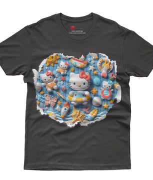 Hello kitty tee shirt - Summer funny graphic tees - Unisex novelty cotton t shirt - Lusy Store LLC