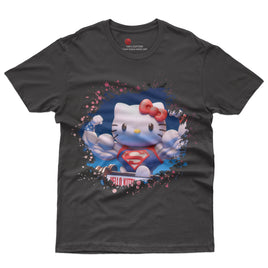 Hello kitty tee shirt - Supperman cute graphic tees - Unisex novelty cotton t shirt - Lusy Store LLC