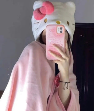 Hello Kitty Wearable Blanket Shawl Cloak - Lusy Store LLC