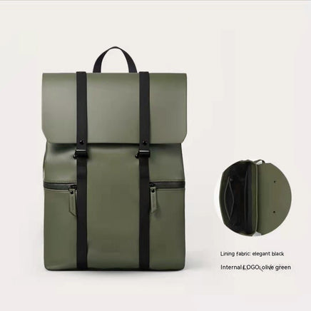 High-grade Student Schoolbag Men And Women Travel Leisure Backpack Olive Green