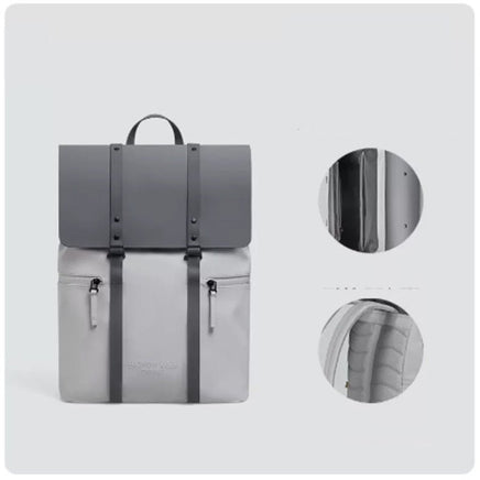 High-grade Student Schoolbag Men And Women Travel Leisure Backpack Bright Gray Upgraded Version