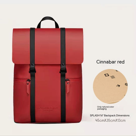 High-grade Student Schoolbag Men And Women Travel Leisure Backpack Cinnabar Red