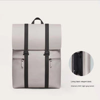 High-grade Student Schoolbag Men And Women Travel Leisure Backpack Light Gray