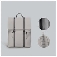 High-grade Student Schoolbag Men And Women Travel Leisure Backpack Light Gray Upgraded Version