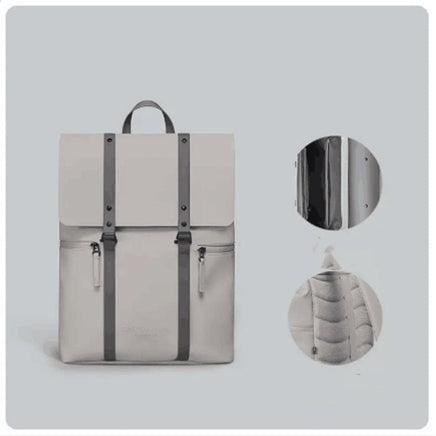 High-grade Student Schoolbag Men And Women Travel Leisure Backpack Light Gray Upgraded Version