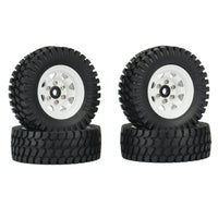 Lusy Store LLC 1.55 Metal Beadlock Wheel Rim Tire Set for 1/10 RC Crawler Car Toys