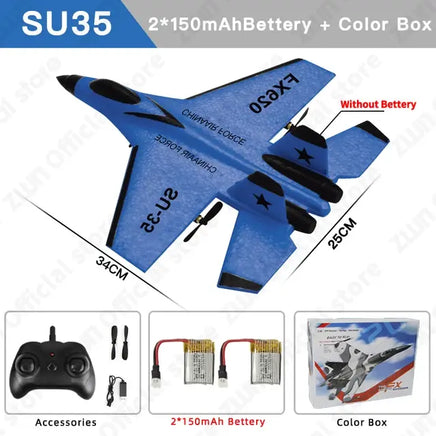 High-Flying RC Plane Blue 2B Box SU35