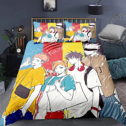 Jujutsu Kaisen Bedding Set Anime Duvet Cover Bed Linen Twin Queen King Single Size Bedding Gift 8