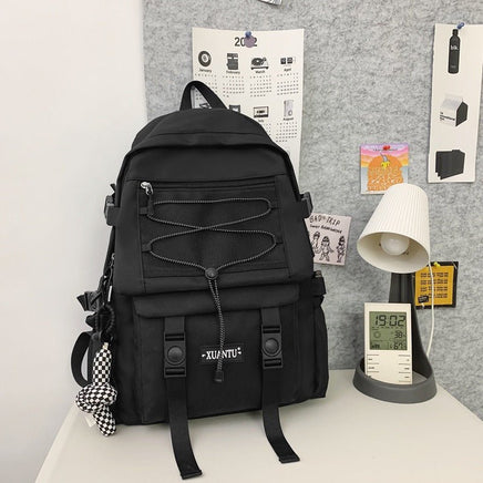 Junior High School Student Backpack for High School and Junior High School Students Black Single Package
