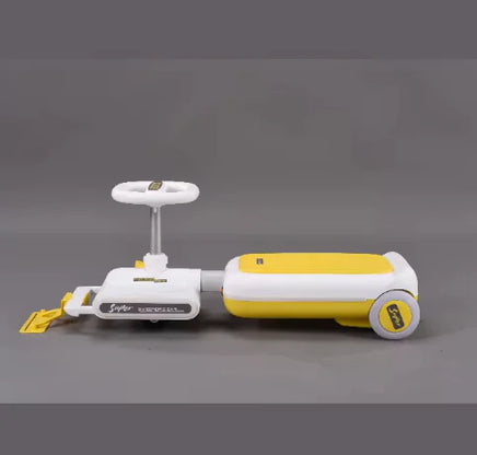 Kids Clean Car Portable Go-Kart Yellow 80*29*29cm