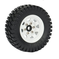 Lusy Store LLC 1.55 Metal Beadlock Wheel Rim Tire Set for 1/10 RC Crawler Car Toys