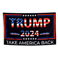 Lusy Store LLC Trump 2024 American Flag Anti-Ultraviolet Fading Flag