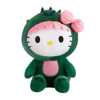 Kawaii Hello Kitty Dinosaur Plush Toy Cartoon Decoration Sleeping Throw Pillow Gift - Lusy Store LLC