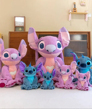 Kawaii Stitch Angel Plush Toy Stuffed Doll - Soft Animal Pillow Room Decor for Kids - Lusy Store LLC