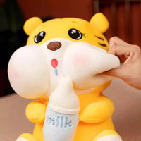 Kawaii Tiger Plush Toy Yellow 45 Centimeters