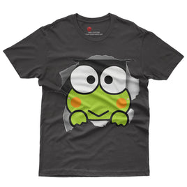 Keroppi tee shirt - Cute funny graphic tees - Unisex novelty cotton t shirt Black