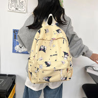 Kuromi Backpack Kawaii Laptop Bacpack School Bag for Teenage Girls Yellow 16.1"x11.4"x5.1"
