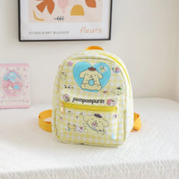 Kuromi Backpack My Melody Cinnamoroll Children Backpack Kindergarten Schoolbag Pumpumpurin S-9.4"x7.3"x3.9"