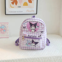 Kuromi Backpack My Melody Cinnamoroll Children Backpack Kindergarten Schoolbag Kuromi S-9.4"x7.3"x3.9"