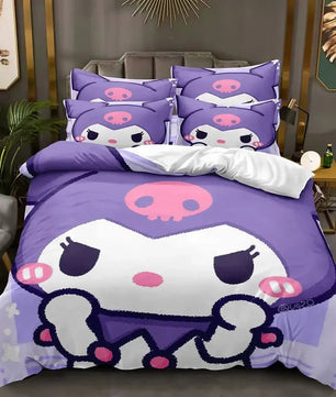 Kuromi Bedspread Quilt Cover Bedding Set Cosplay Accessories Children's Gifts - Lusy Store LLC