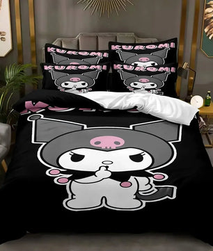 Kuromi Bedspread Quilt Cover Bedding Set Cosplay Accessories Children's Gifts - Lusy Store LLC