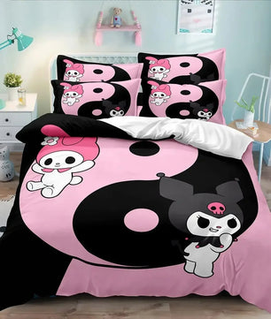 Kuromi Bedspread Quilt Cover Bedding Set Cosplay Accessories Children's Gifts - Lusy Store LLC