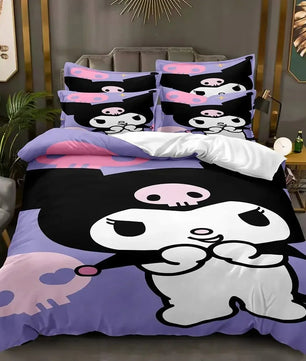 Kuromi Bedspread Quilt Cover Bedding Set Cosplay Accessories Children's Gifts - Lusy Store LLC
