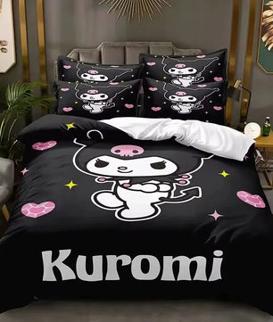 Kuromi Bedspread Quilt Cover Bedding Set Cosplay Accessories Children's Gifts - Lusy Store LLC