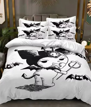 Kuromi Bedspread Quilt Cover Bedding Set Cosplay Accessories Children's Gifts - Lusy Store LLC