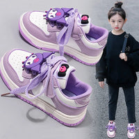 Kuromi Children's Casual Shoes Girls Cute Cartoon Comfortable Board Shoes Breathable Non Slip - Lusy Store LLC