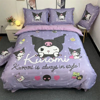 Kuromi Duvet Cover Purple Style Single Double Soft and Comfortable Kuromi 1