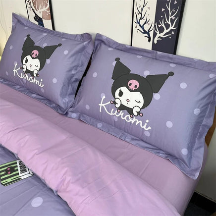 Kuromi Duvet Cover Purple Style Single Double Soft and Comfortable
