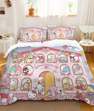 Kuromi Melody Duvet Cover Family Children's Room Decoration Single Double Multiple Sizes - Lusy Store LLC