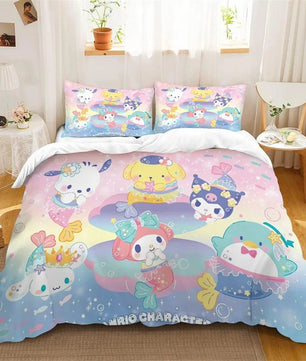 Kuromi Melody Duvet Cover Family Children's Room Decoration Single Double Multiple Sizes - Lusy Store LLC