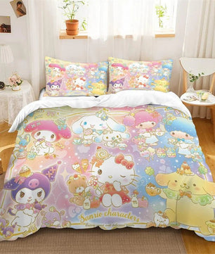 Kuromi Melody Duvet Cover Family Children's Room Decoration Single Double Multiple Sizes - Lusy Store LLC